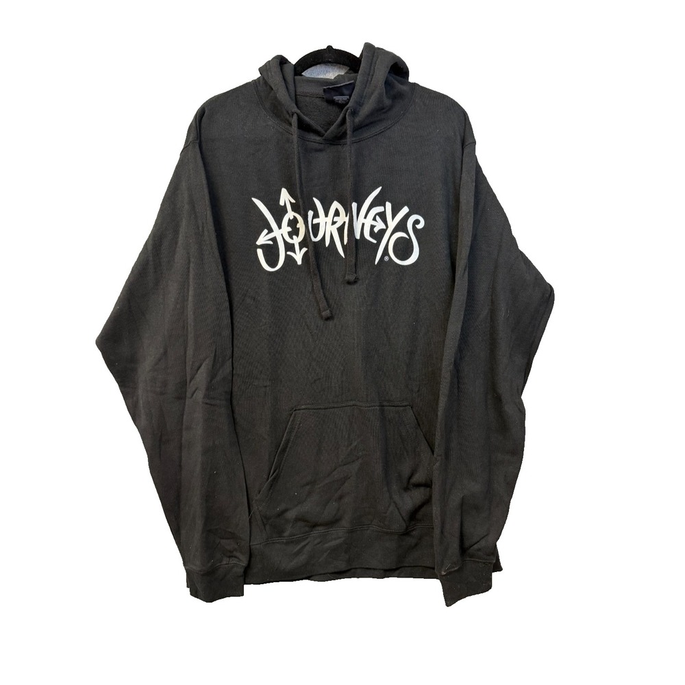 J. America Journeys Graphic Hoodie Mens 2XL Black Pullover Sweatshirt
